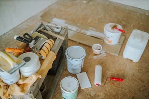 Process of cabinet refacing, including preparation and installation
